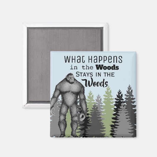 Funny Sasquatch Magneet (Voorkant / Achterkant)