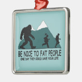 Funny Sasquatch Metalen Ornament (Links)