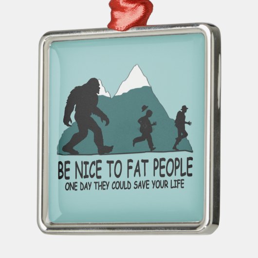 Funny Sasquatch Metalen Ornament (Links)