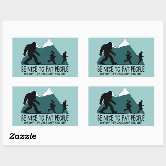 Funny Sasquatch Rechthoekige Sticker (Vel)