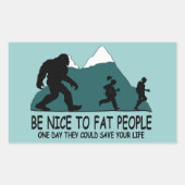 Funny Sasquatch Rechthoekige Sticker (Voorkant)