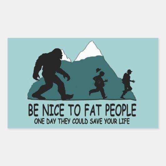 Funny Sasquatch Rechthoekige Sticker (Voorkant)