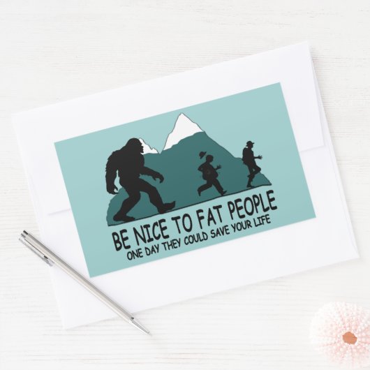 Funny Sasquatch Rechthoekige Sticker (Envelop)