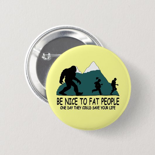 Funny Sasquatch Ronde Button 5,7 Cm (Voorkant /achterkant)