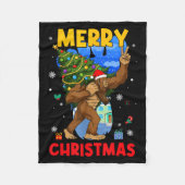 Funny Sasquatch Santa Bigfoot Christmas Tree Xmas  Fleece Deken (Voorkant)