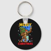 Funny Sasquatch Santa Bigfoot Christmas Tree Xmas  Sleutelhanger (Voorkant)