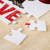 Funny Sasquatch Santa Claus Design Legpuzzel (Zijkant)