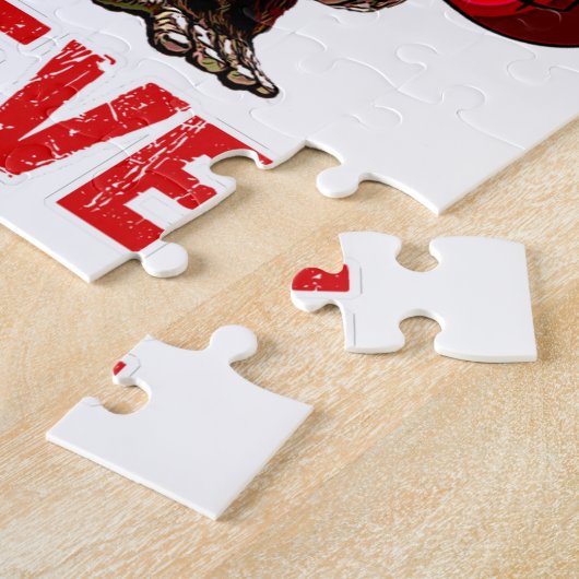 Funny Sasquatch Santa Claus Design Legpuzzel (Zijkant)