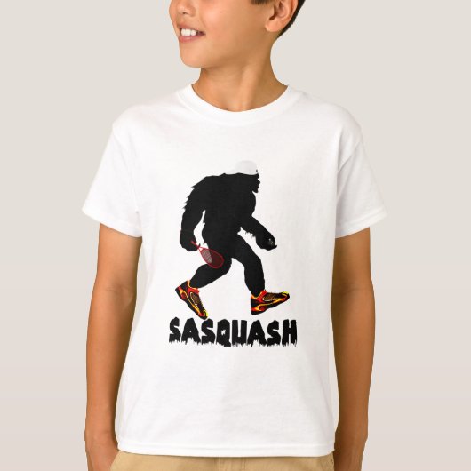 Funny Sasquatch Squash Sport Design T-shirt (Voorkant)
