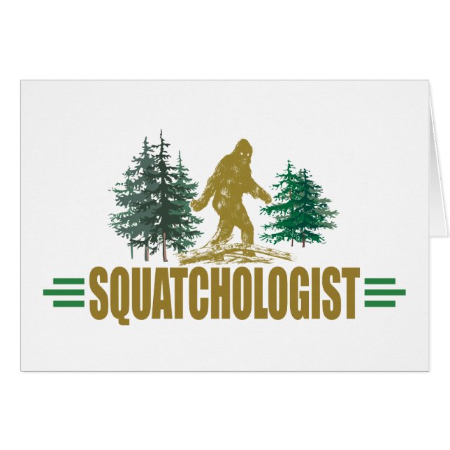 Funny Sasquatch, Squatchin, Squatching, Believer (Voorkant Horizontaal)