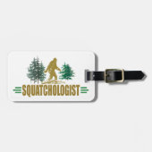 Funny Sasquatch, Squatchin, Squatching, Believer Bagagelabel (Voorkant horizontaal)
