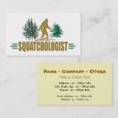 Funny Sasquatch, Squatchin, Squatching, Believer Visitekaartje (Voorkant / Achterkant)