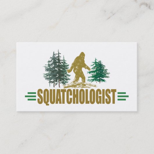 Funny Sasquatch, Squatchin, Squatching, Believer Visitekaartje (Voorkant)