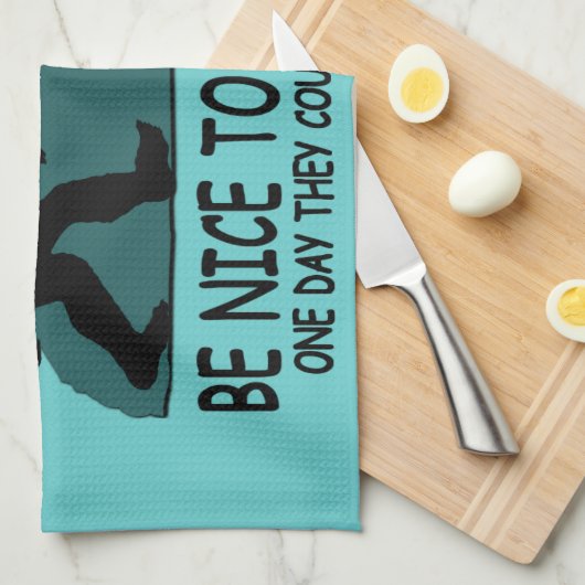 Funny Sasquatch Theedoek (Quarter Fold)