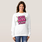 Funny "Sass Mode Activated" Quote Trui (Voorkant volledig)