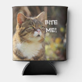 Funny Sassy Cat met Attitude Bite me Blikjeskoeler (Voorkant)