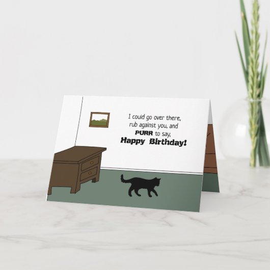 Funny Sassy Cat Snarky Happy Birthday Cat Lover Kaart (Voorkant)