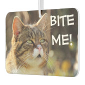 Funny Sassy Cat with Attitude Bite Me Luchtverfrisser (Links)
