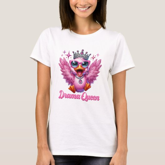 Funny Sassy Glam Duck T-shirt (Voorkant)