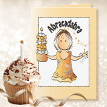 Funny Sassy Modern Cartoon Happy Birthday Kaart<br><div class="desc">Op zoek naar een leuke en sassy kaart om haar te laten weten dat ze oud wordt? LOL U kunt deze kaart personaliseren met haar naam en uw bericht</div>
