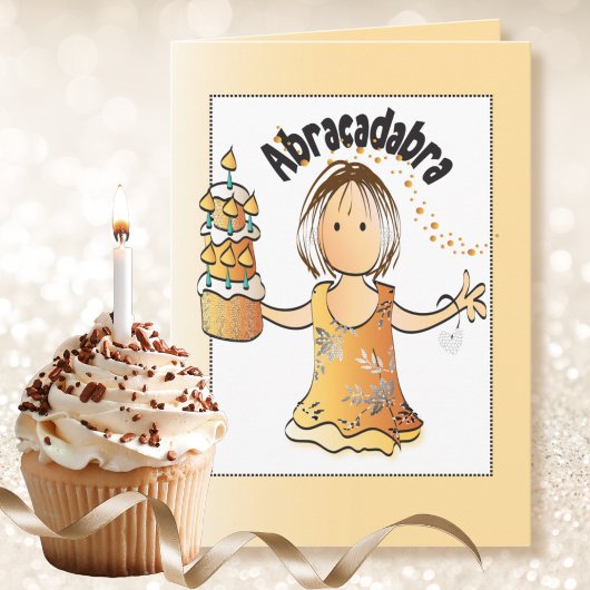 Funny Sassy Modern Cartoon Happy Birthday Kaart