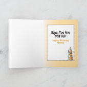 Funny Sassy Modern Cartoon Happy Birthday Kaart (Binnen)