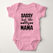 Funny Sassy net als mama Baby Bodysuit (Voorkant)