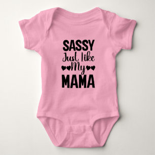 Funny Sassy net als mama Baby Bodysuit