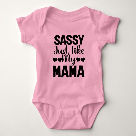 Funny Sassy net als mama Baby Bodysuit (Voorkant)