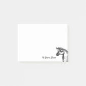 Funny Sassy No Drama Llama Drawing Black and White Post-it® Notes (Voorkant)