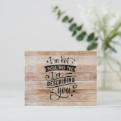 Funny sassy quote kalligrafie briefkaart (Staand voorkant)