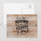 Funny sassy quote kalligrafie briefkaart (Voorkant / Achterkant)