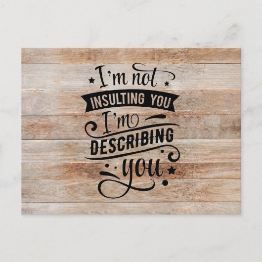 Funny sassy quote kalligrafie briefkaart (Voorkant)