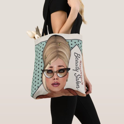 Funny Sassy Sixties Beehive Hair and Beauty Tote Bag (Dichtbij)