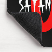 Funny satanic mouse pad met rode duivels vork muismat (Hoek)
