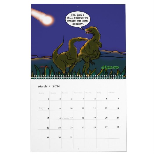 Funny Satire Dinosaur Cartoons Parody Humans Kalender (Mar 2026)