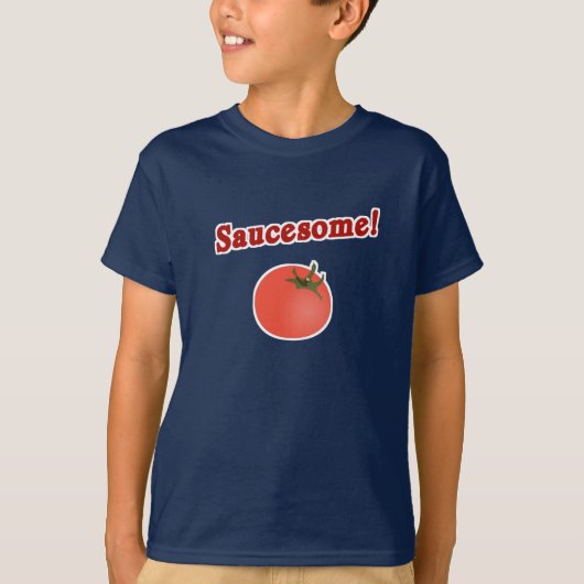 Funny Saucful Italy Kinder T-Shirt (Voorkant)