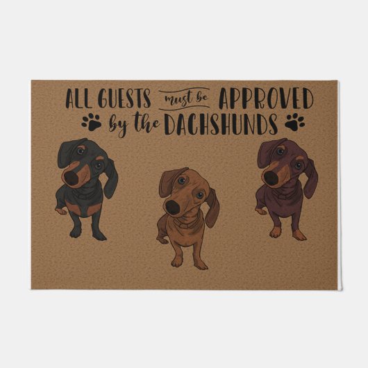 Funny Sausage Dog Doormat - Dog Lover Gift  Deurmat (Voorkant)