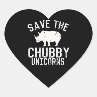 Funny Save Chubby Unicorns Fat Rhino Hart Sticker