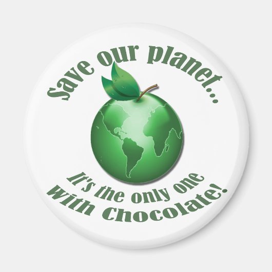 Funny Save our Planet Magneet (Voorkant)