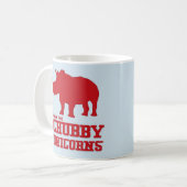 Funny Save the Chubby Unicorns Rhino Red Koffiemok (Voorkant links)