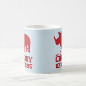 Funny Save the Chubby Unicorns Rhino Red Koffiemok (Center)