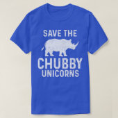 Funny Save the Chubby Unicorns Rhino T-shirt (Design voorkant)