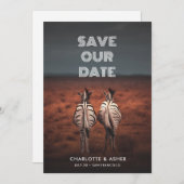 Funny Save the Date Animal Couple Thema (Voorkant / Achterkant)