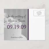 Funny Save the Date Announements Aankondigingskaart (Achterkant)