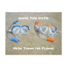 Funny Save the Date Card Beach Wedding