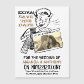 Funny save the date custom foto magnet (Voorkant)