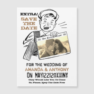 Funny save the date custom foto magnet