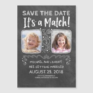 Funny Save the Date - Het is een match Magnetische Uitnodiging