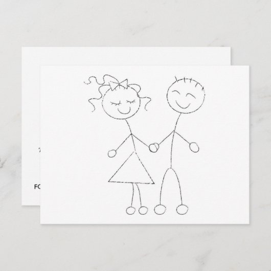 Funny Save the Date Kaart (Voorkant / Achterkant)